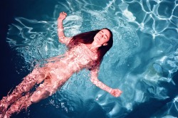 creativerehab:  Kayla in the water. Lo-res 35mm film scan. 
