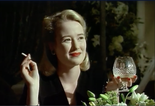 Jennifer Ehle smoking a cigarette (or weed)
