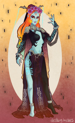driftingbystars:  At last! Here is True Form Midna! She was a