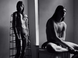 hadarlikestoblog:  Jackson in Chromat for “Male model as muse”