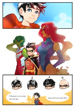 0yongyong0:  This is a story about Jon being curious about Damian's hair gel.