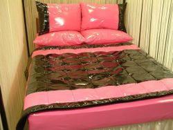 A nice pink PVC bed!