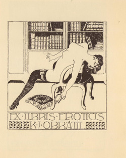 leagueofserendipity:  Ex Libris Eroticis Illustration by Karel