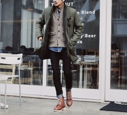 completewealth:  File under: Street style, Layers, Boots, Denim,