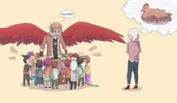 kannra21:  Kids love Hawks and Fuyumi thinks this is just adorable.Some
