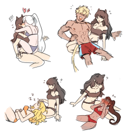 blake has a comfy lap and also they r at the beach scribbles