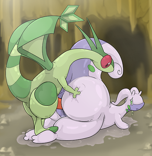 pokepornking:  Some goodra for 100dude100