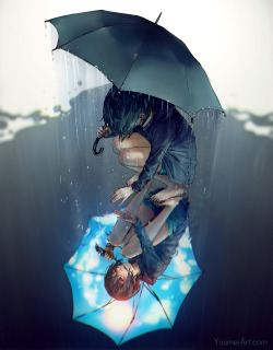 yuumei-art:  Rain on My Sunshine Thank you all for the kindness