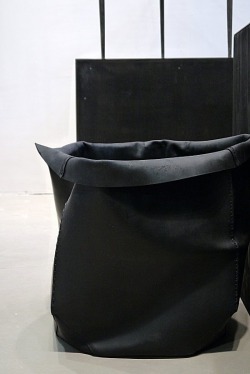 silver-blonde:   Black Leather Boxes, Rick Owens.  