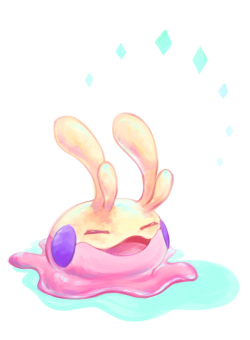 crazyrainbowdreams:  My shiny Goomy, Victoire. :3 I’ve been