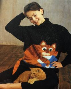 pressworksonpaperblog:from “cat knits”, 1988.