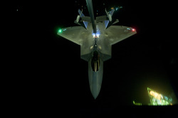 toocatsoriginals:  F-22A Raptor aerial refueling inbound to ISIS