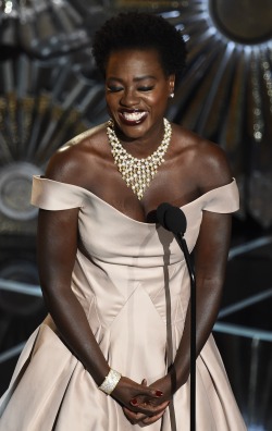 Viola Davis presents onstage during the 87th Annual Academy Awards