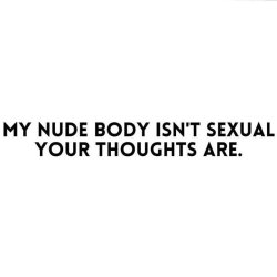 Keep your thoughts clean - your naked bodies won’t bother