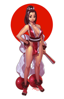 robscorner:  Painted an older Mai sketch for my breakie today.