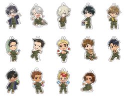 New Princess Cafe YOI charms featuring everyone at the onsen……and