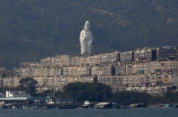 shihlun:  A 76-metre-high white statue  of the Goddess of Mercy,