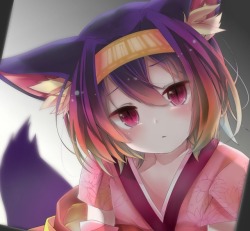 rarts:  Cute cat girl Hatsuse Izuna: No Game No Life anime