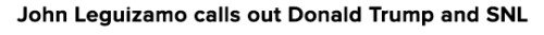 micdotcom:  Watch: Leguizamo isn’t the only one calling out and taking action against SNL because of Trump.  
