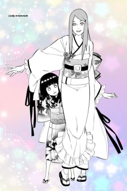 lady-nounoum:  Kushina with her daughter in law ^__^Versions