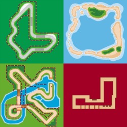 suppermariobroth:  Maps of the normal courses from Mario Kart:
