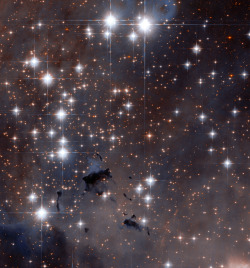 just–space:  Stellar powerhouses in the Eagle Nebula  js