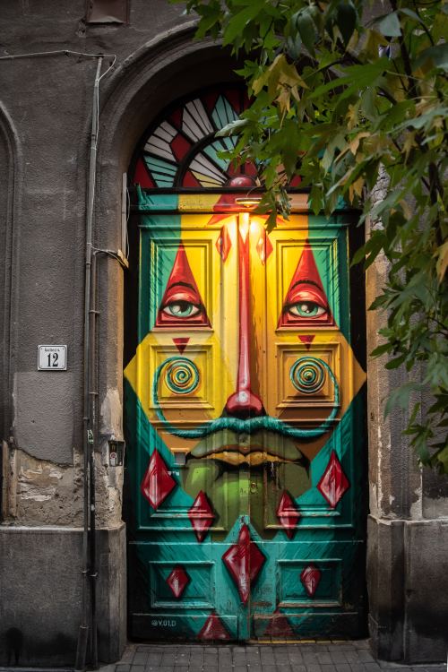 hardsadness:  Graffiti door in Budapest streets, Hungary Photo