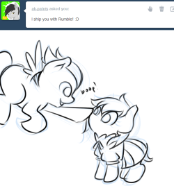 asksweetstar:  Sweet Star and Rumble  Yay noseboops 83