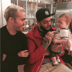 ptrckstmph-blog:   Two Men and a Baby….. @petewentz , Me and