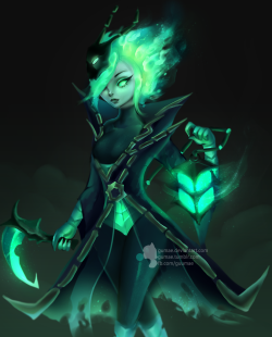 gumae:  Genderbend Thresh! really fun piece    (・ ω ・ )