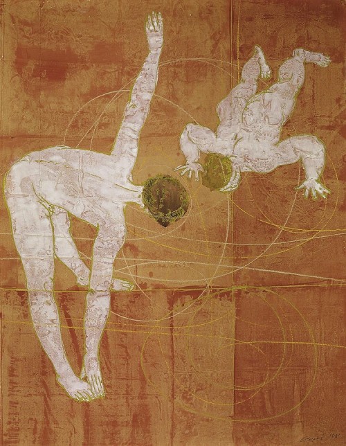 jareckiworld:  Hans Erni (1909-2015) — Two Athletes  (tempera