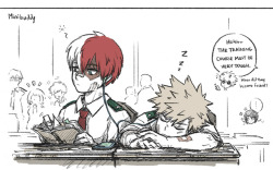 minibuddy: Todoroki & Bakugou during training course… **This