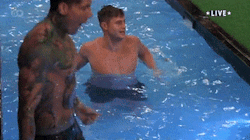 Scotty T and Jeremy hanging out in the poolHuge thank you to