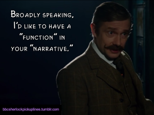 The best of The Abominable Bride pick-up lines, based on number of notes.I just realized I never did a photoset for this episode! #FlashbackFriday?