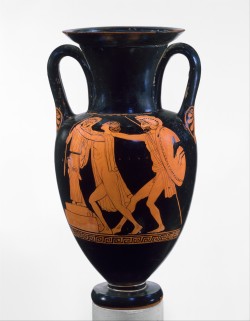 via-appia:  Terracotta Nolan neck-amphora,  Ajax seizes Cassandra