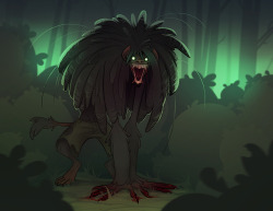 kellamartinart:  snarly werewolf