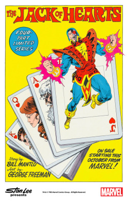 themarvelproject:Marvel house ad for the Jack of Hearts Limited