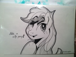 bluebengal:  An adorable AppleJack original from Braeburned!