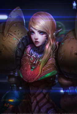 xombiedirge:  Samus Portrait by Zeronis Part of the KKG Fundraiser