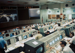 humanoidhistory:  May 18, 1969 — Inside mission control at