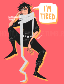 hostilecrocodile: A tired Aizawa because I have been extremely
