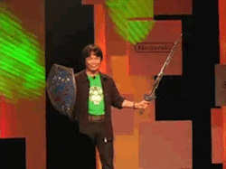 iheartnintendomucho:  Miyamoto: Swinging swords and breaking