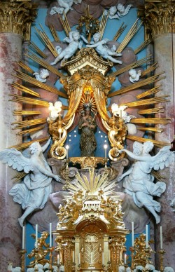 allaboutmary:  The high altar in the baroque pilgrimage church