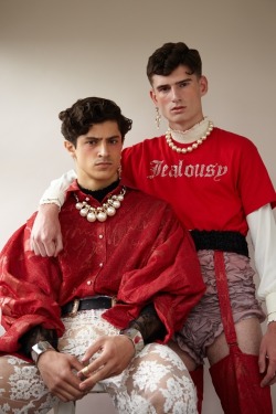 androgynousgenderblog: Cyrus Amini & Charles Gorton by Karl