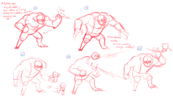 paperseverywhere:  a bunch of sketches for LE’s sprite animation