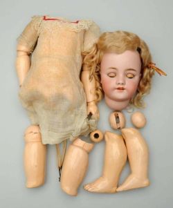 hazedolly:  Antique German bisque doll by Simon & Halbig,