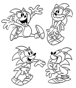 sonichedgeblog:    Concept artwork of Sonic from ‘Adventures