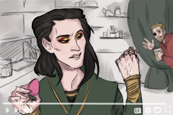 a doodle for the Beauty Guru Thorki AU I have no excuse or explanation