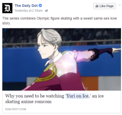 tiredspacecadet:the daily dot classifies yuri on ice as a skating