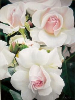 flowersgardenlove:  White Roses with Pin Beautiful gorgeous pretty